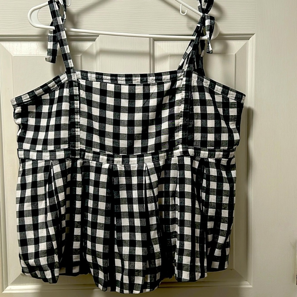 Old Navy Buffalo Check Fully Lined Top Size XXL